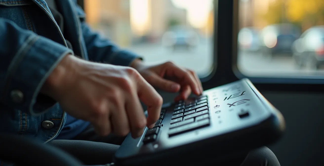 Accessible transportation options in urban setting showing inclusive design